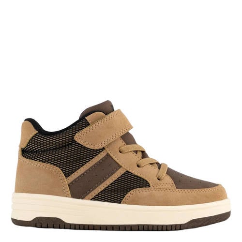 Vty imitatieleren sneakers camel/bruin