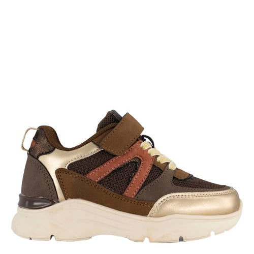 Graceland chunky sneakers bruin/goud
