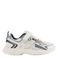 Vty imitatieleren sneakers - wit/donkerblauw