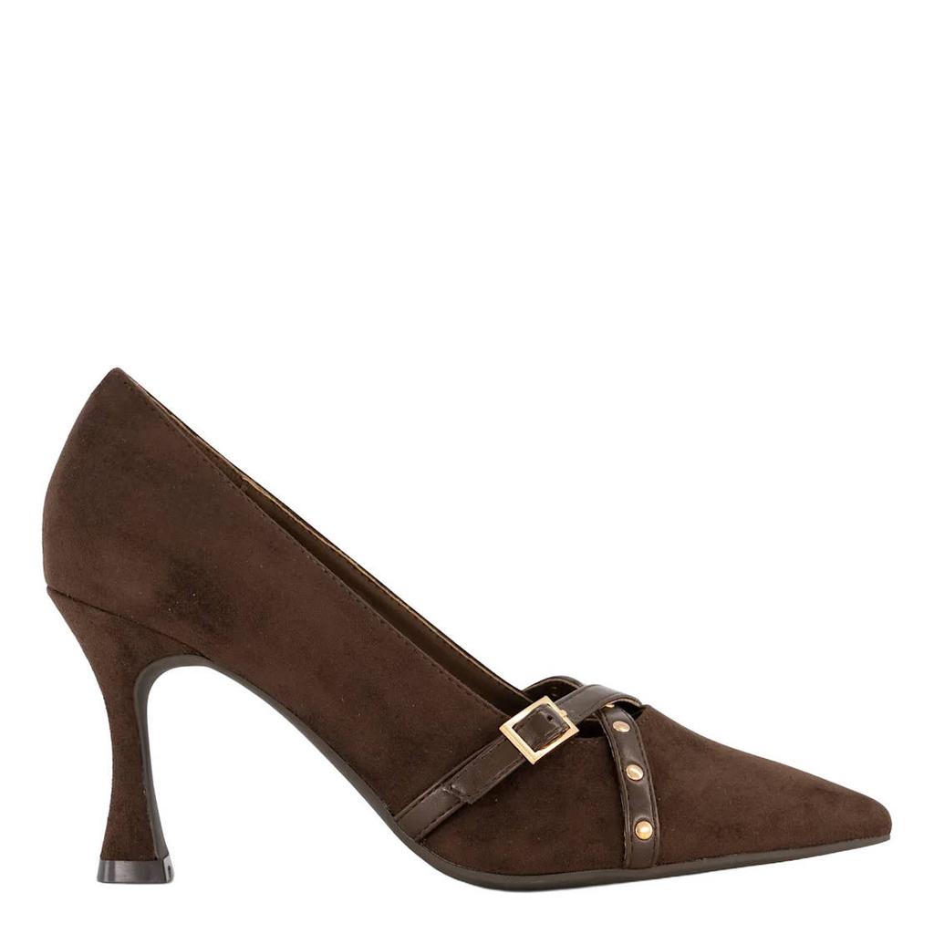 Bruine dames Graceland suède pumps met hak -