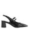Graceland lakleren slingback pumps met blokhak - zwart