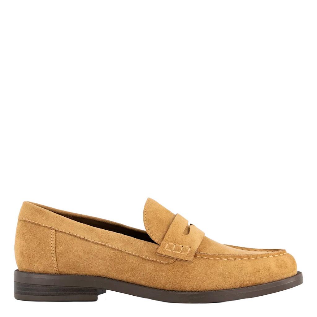 Bruine dames Graceland suèdelook loafers -