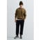 REPLAY regular fit trui met borduursels - kaki