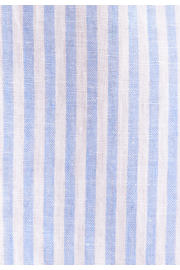 thumbnail: Seidensticker regular gestreept casual overhemd met linnen blauw