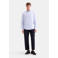 Seidensticker regular gestreept casual overhemd met linnen blauw