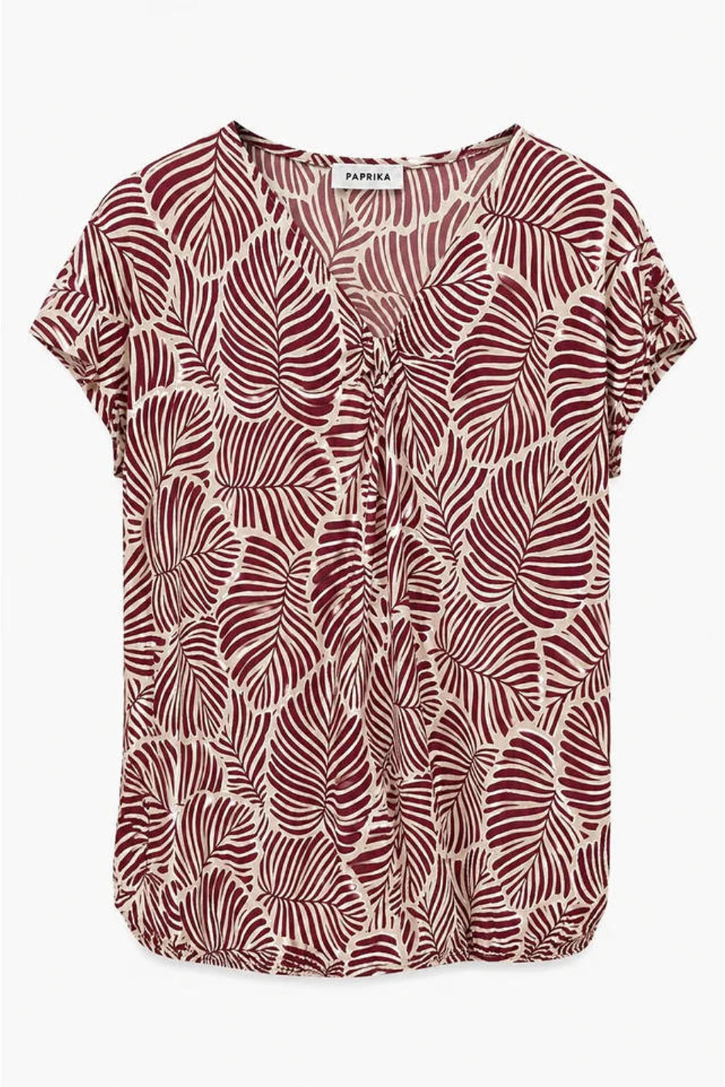 Paprika top Plus Size - donkerrood