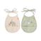 Done by Deer Klein slabbetje met opvangvak 2-pack Celebration Sand