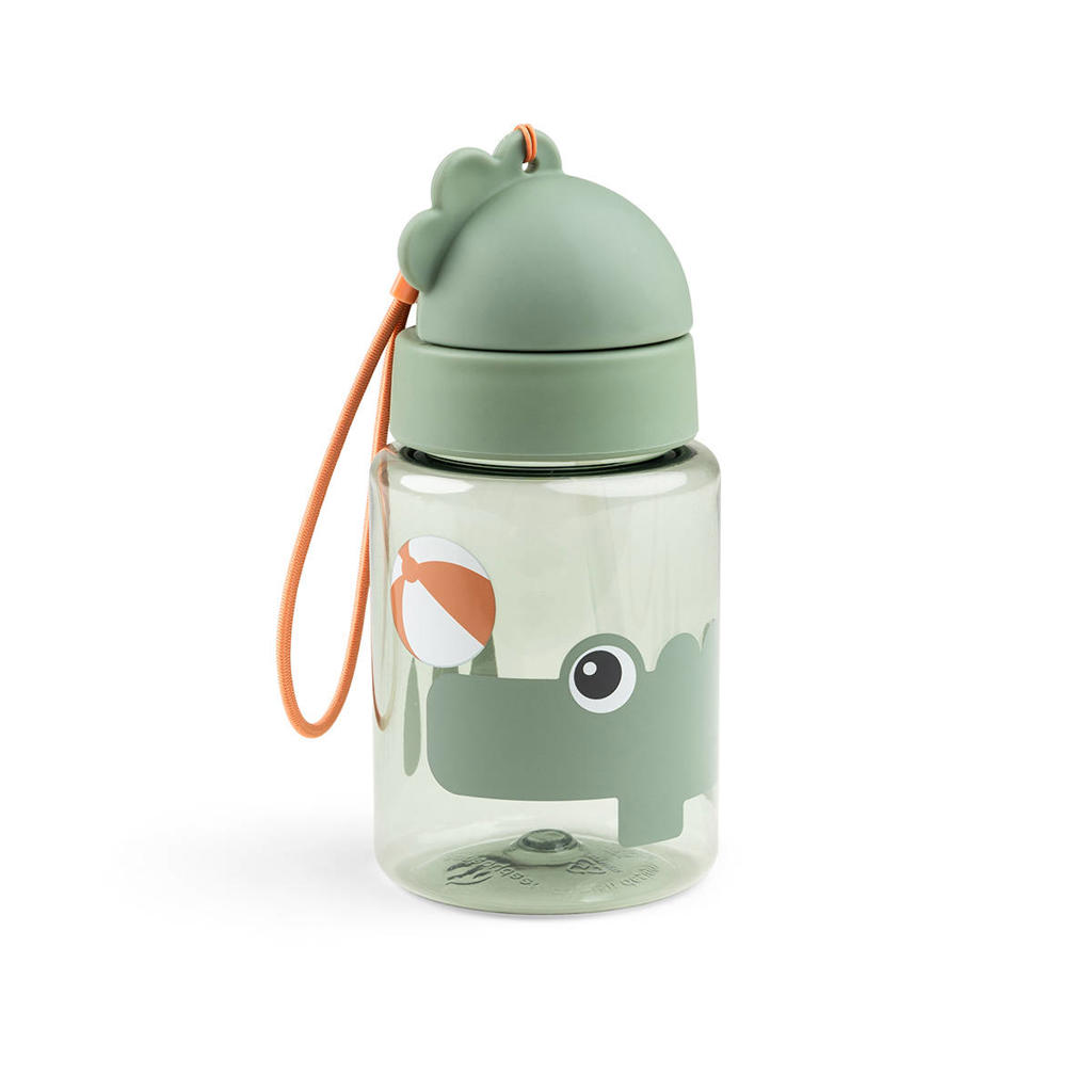 Done by Deer Drinkfles met rietje Playground Groen 280 ml