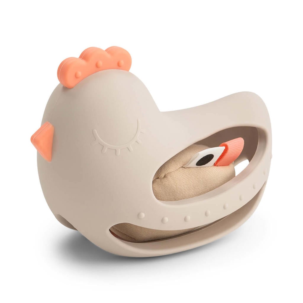 Done by Deer Grip- & bijtspeeltje met rammelaar Clucky