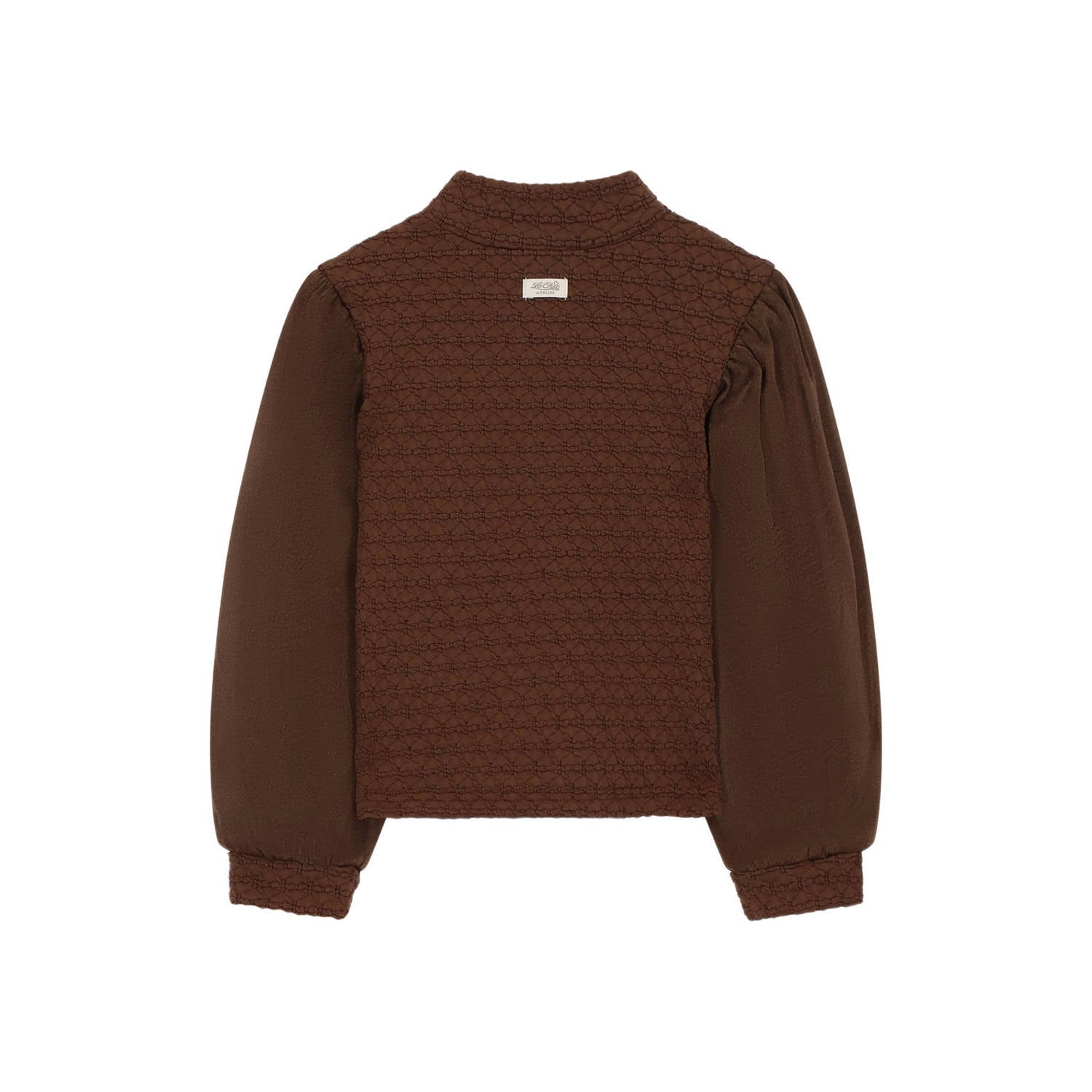 Le Chic semi-transparante blousetop donkerbruin