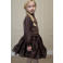 Le Chic semi-transparante blousetop - donkerbruin