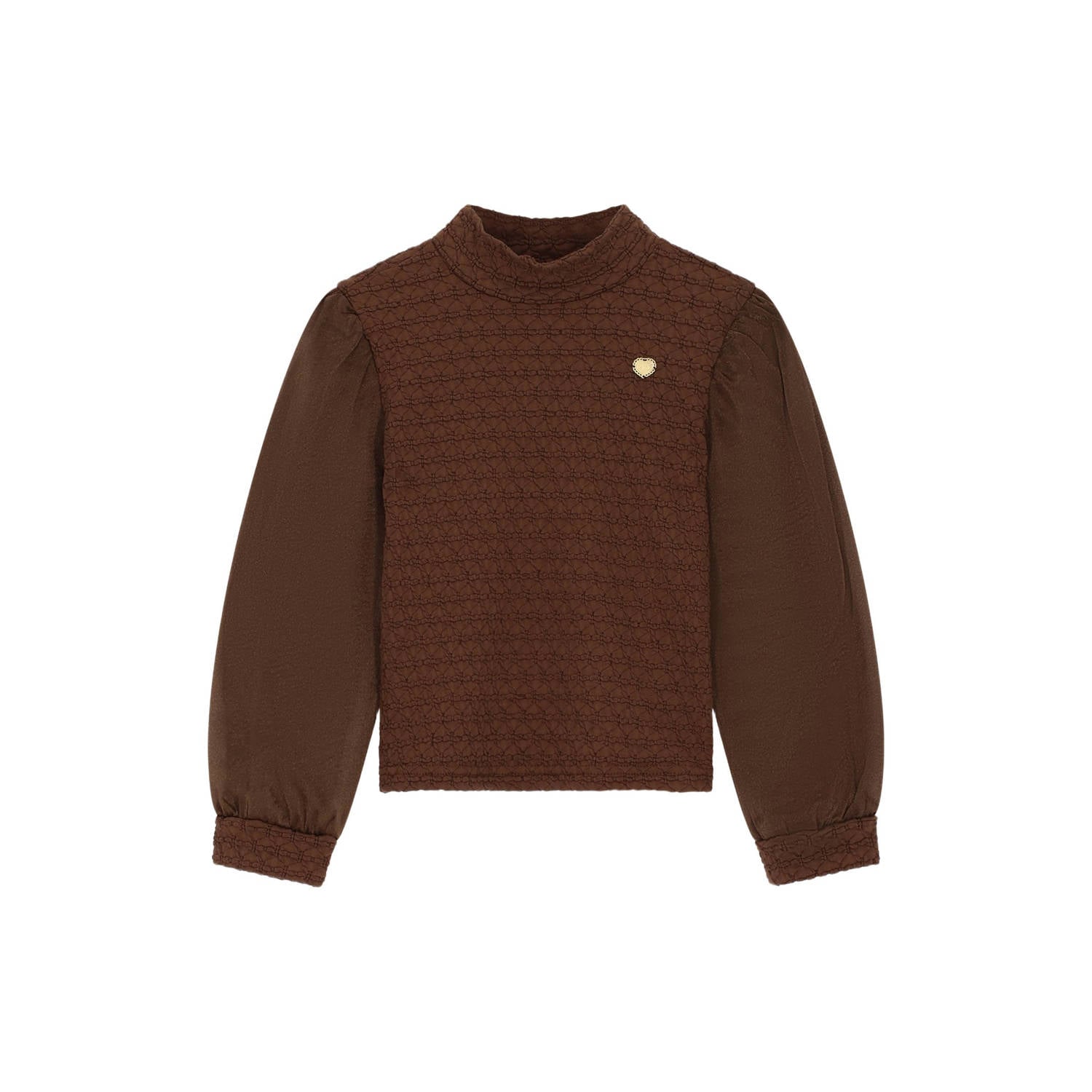 Le Chic semi-transparante blousetop donkerbruin