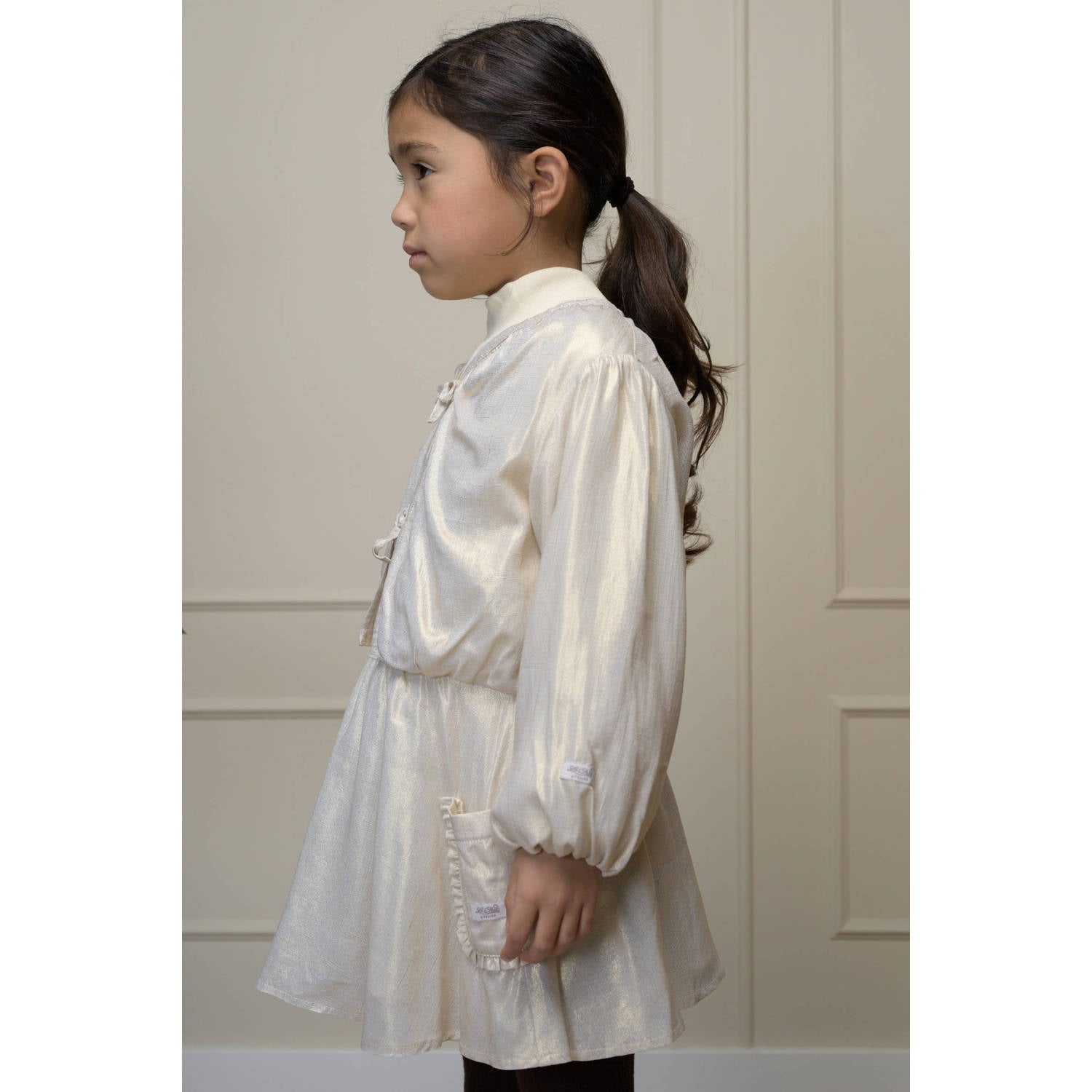 Le Chic korte A-lijn rok goud
