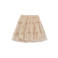 Le Chic korte tule rok met glitters en print - lichtzand