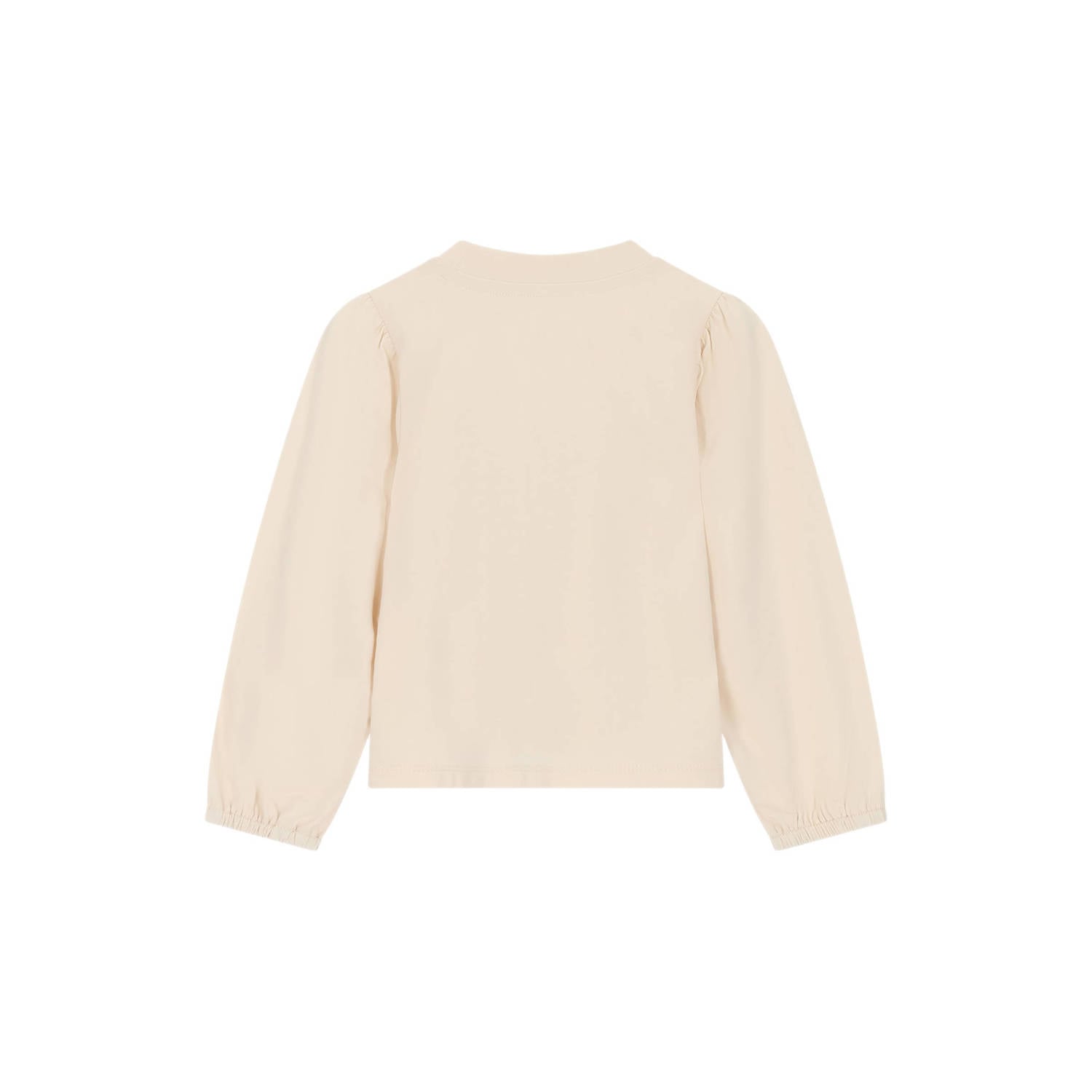 Le Chic blousetop met print en strass-steentjes ecru