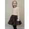 Le Chic korte tule a-lijn rok met glitters - donkerbruin