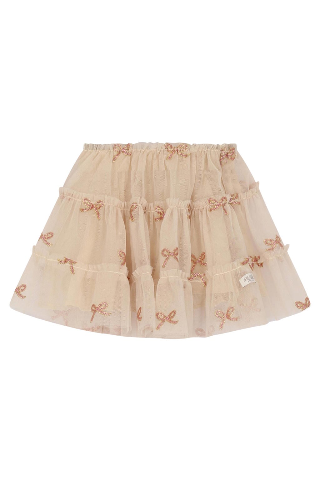 Le Chic tule rok met glitters en print - zand
