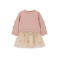 Le Chic korte sweatjurk met tule en sterren - roze