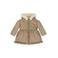 Le Chic winterjas met ruches - lichtbruin