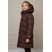 Le Chic gewatteerde winterjas - donkerbruin