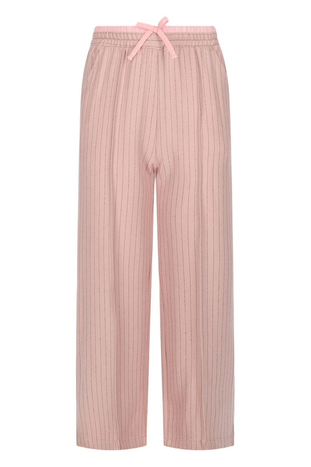 NONO regular fit gestreepte casual broek - roze