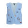 NONO teddy gilet met print - lichtblauw
