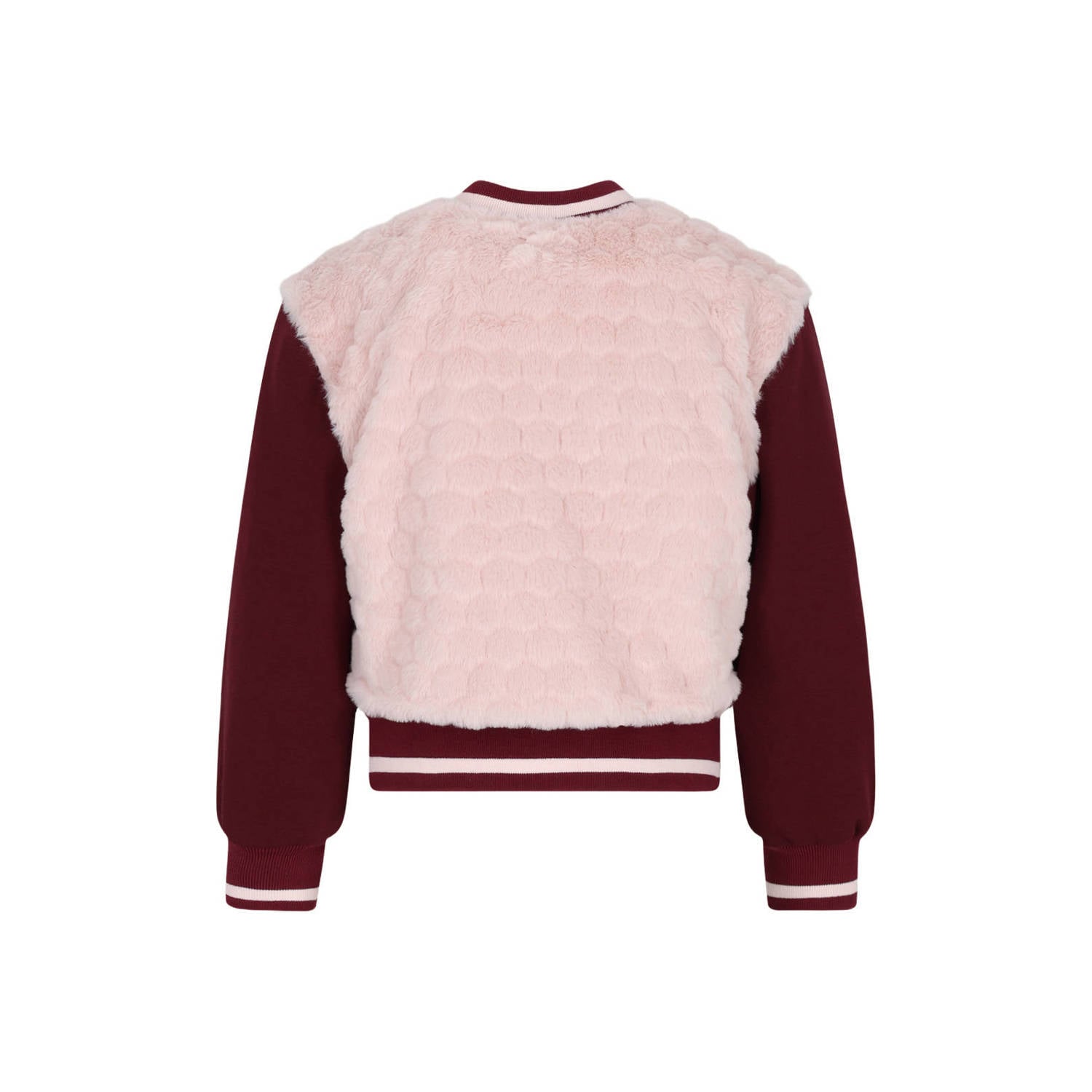 NONO sweatvest lichtroze donkerrood