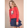 NONO sweater met print - rood