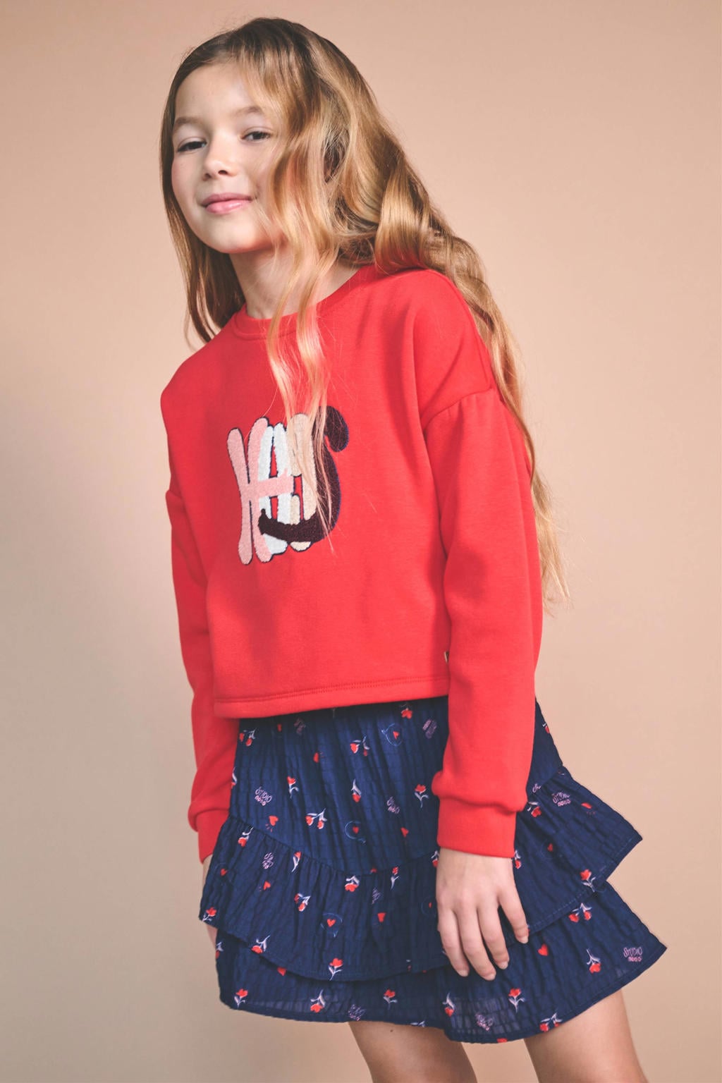 NONO sweater met print - rood