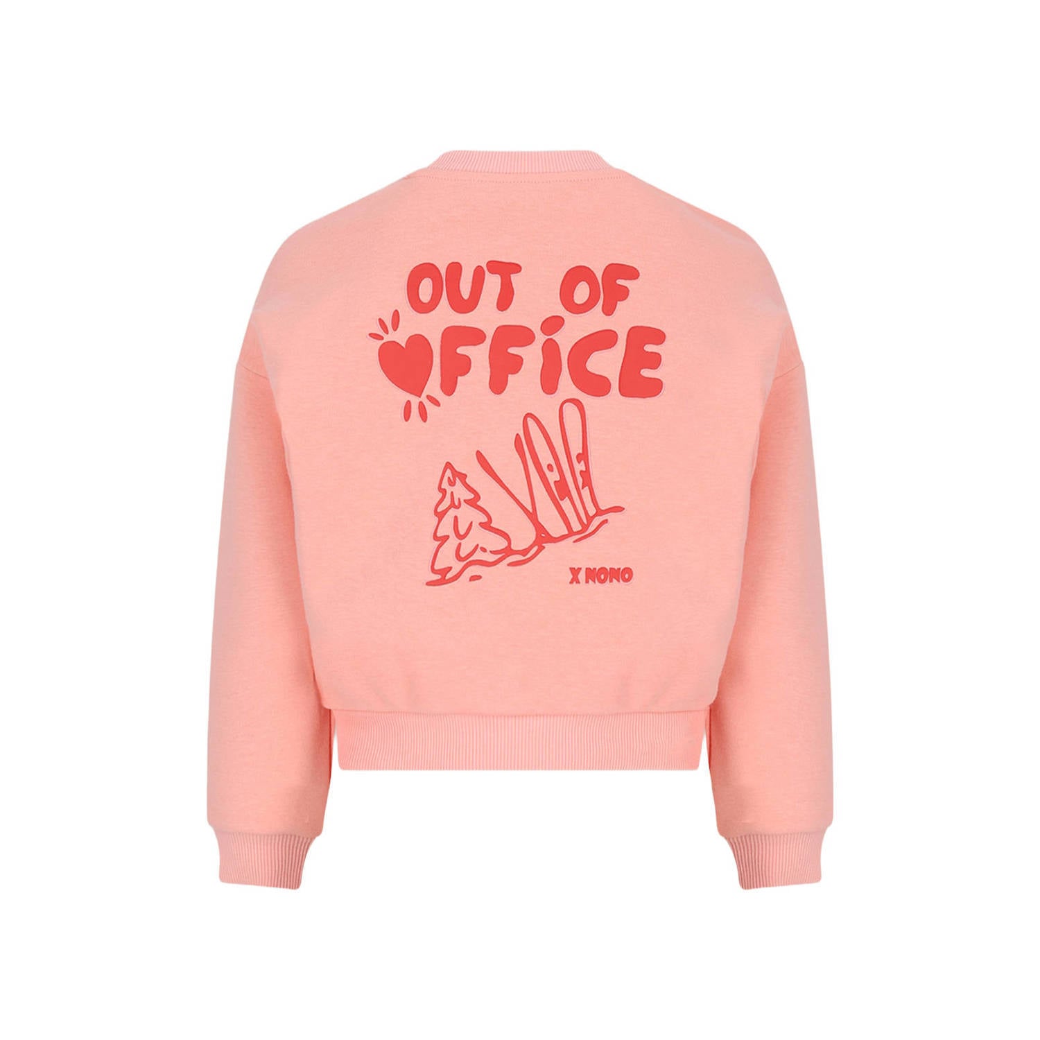 NONO sweater met print roze