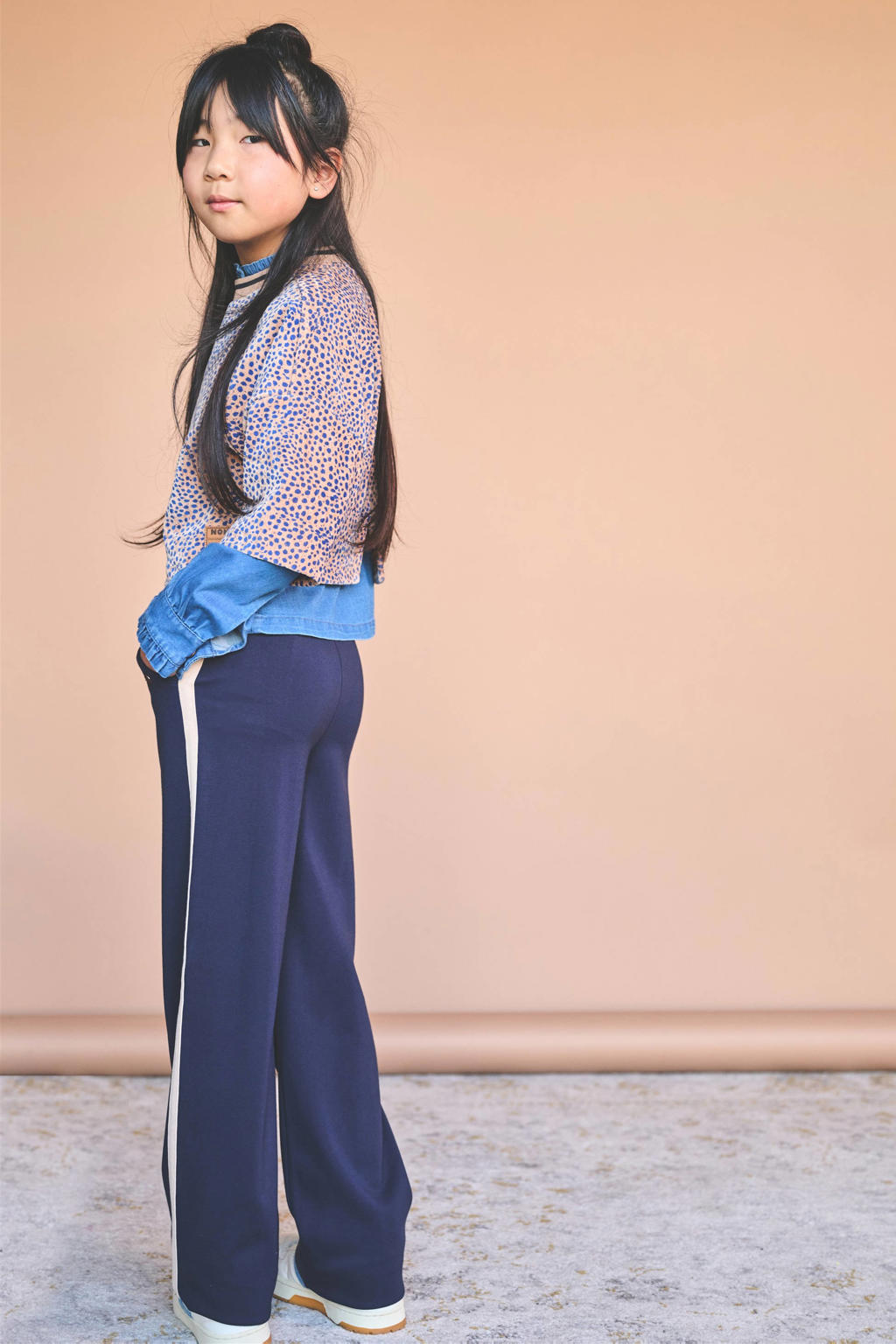 NONO regular fit casual broek - donkerblauw