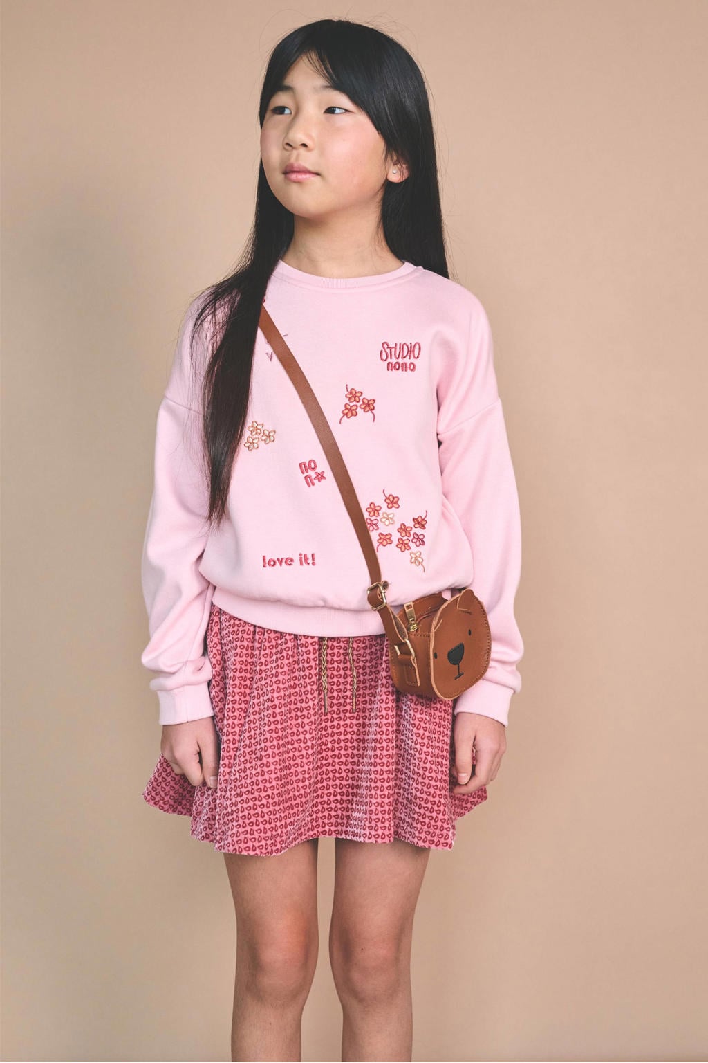 NONO sweater met print - roze