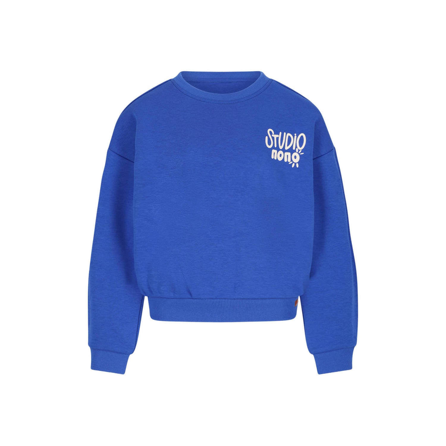 NONO sweater met backprint blauw