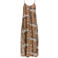 OBJECT viscose midi jurk met print - bruin