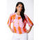 Colourful Rebel gestreept football t-shirt  - oranje