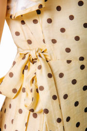thumbnail: Colourful Rebel viscose korte wikkeljurk met stippen - lichtgeel