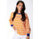 Colourful Rebel katoenen sweater met backprint - oranje