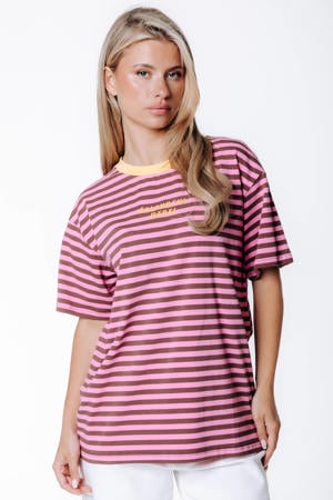 gestreept T-shirt - roze