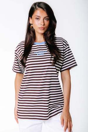 gestreept T-shirt - ecru