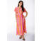 Colourful Rebel viscose maxi gestreepte wikkeljurk - roze