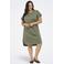ONLY CARMAKOMA T-shirtjurk Plus Size - groen