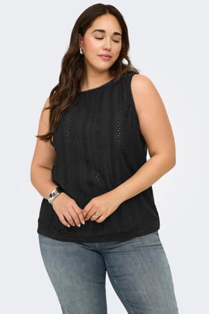 blousetop Plus Size - zwart