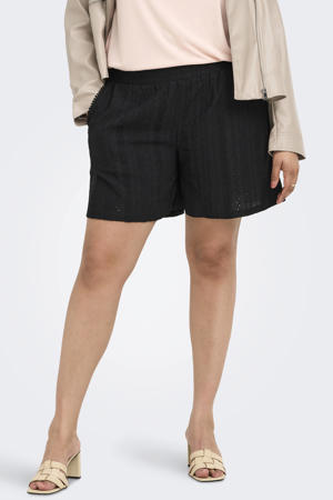 CARSOL regular fit short Plus Size - zwart