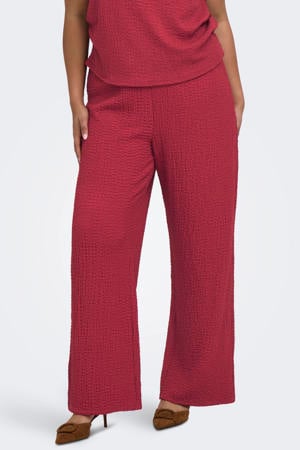 straight leg broek Plus Size - rood