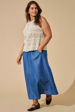 maxi rok Plus Size - blauw