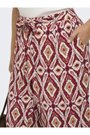 thumbnail: ONLY CARMAKOMA viscose loose fit broek met print, Plus Size - rood