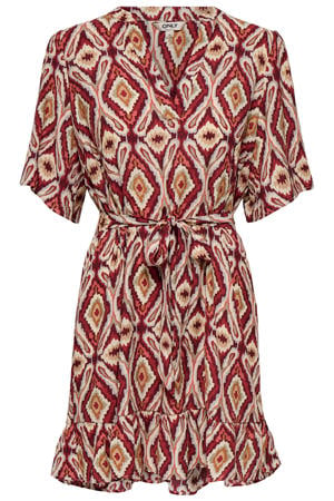 viscose zomerjurk met print Plus Size - rood