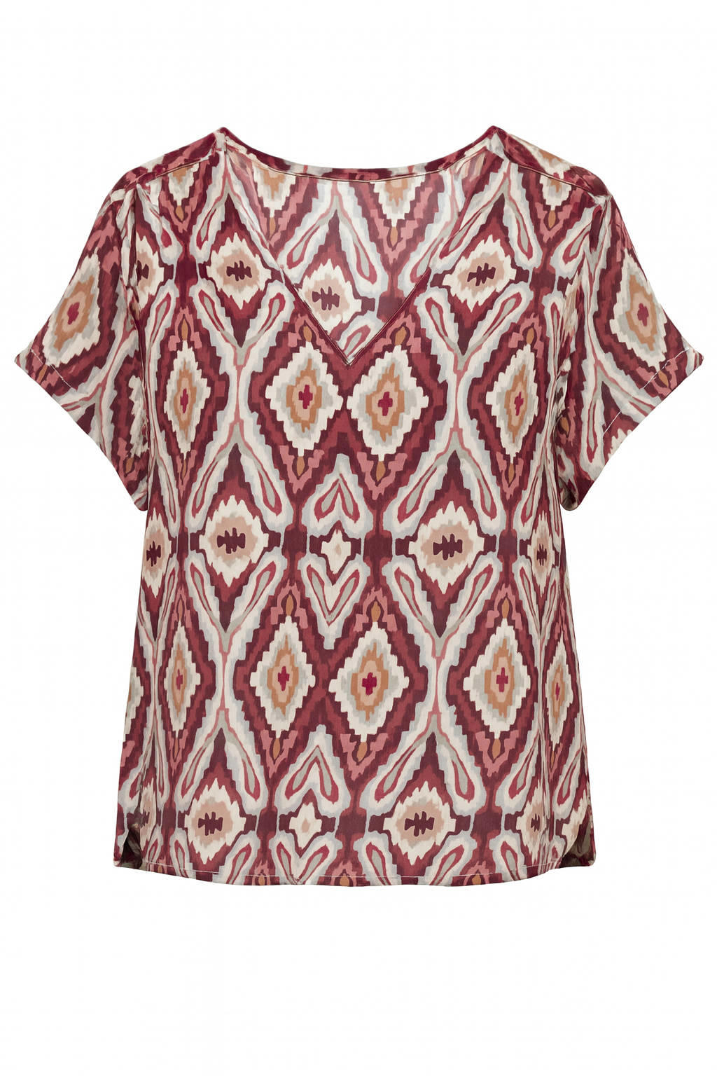 ONLY CARMAKOMA top Plus Size met grafisch - rood