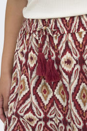 thumbnail: ONLY CARMAKOMA high waist loose fit casual short Plus Size met print - rood