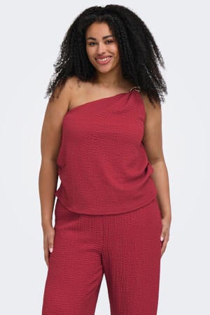 top met 3d applicatie Plus Size - rood